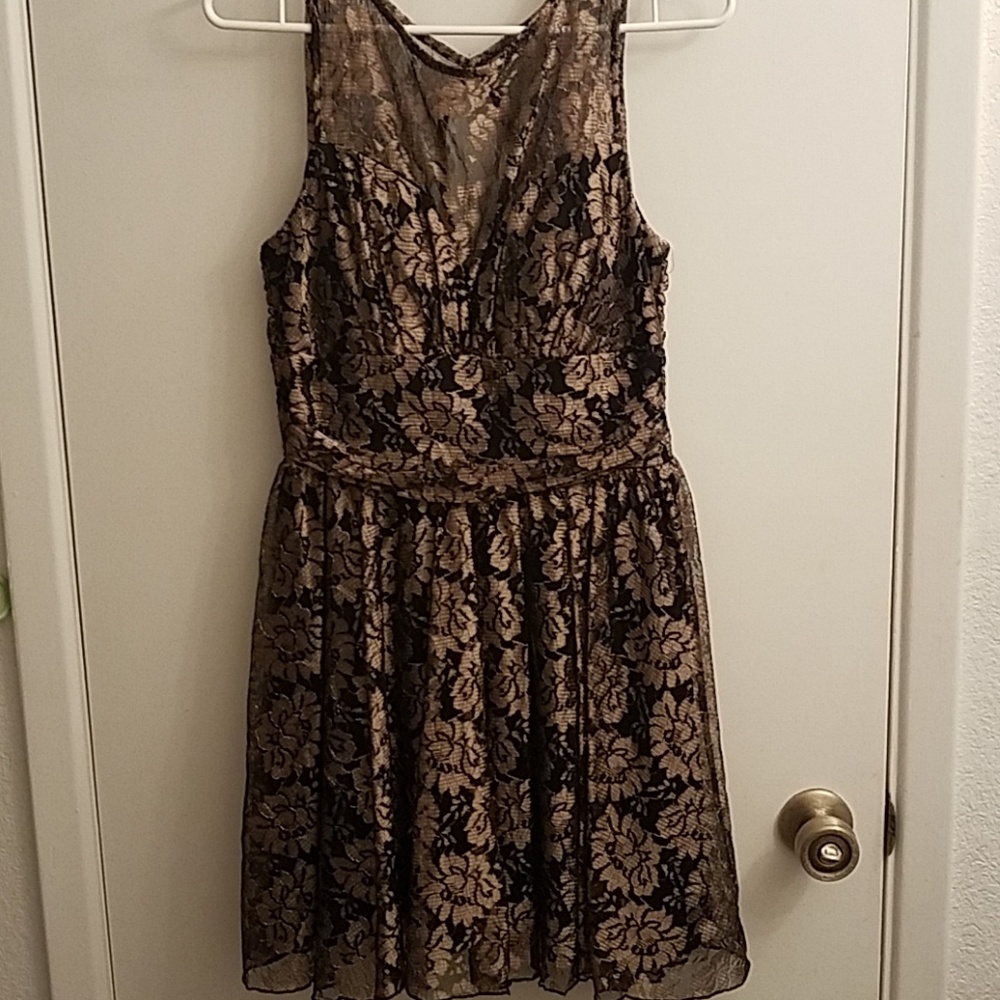 Black and Gold mini dress